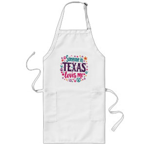 Iemand in Texas houdt van mij - Retro Texas Hippie Lang Schort