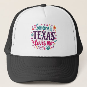 Iemand in Texas houdt van mij - Retro Texas Hippie Trucker Pet