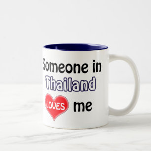 Iemand in Thailand houdt van mij Tweekleurige Koffiemok