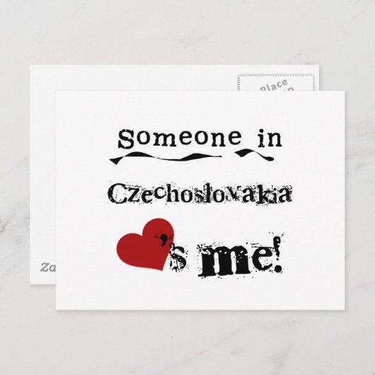 Iemand in Tsjecho-Slowakije houdt van mij Briefkaart (Voorkant / Achterkant)