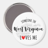 Iemand in West Virginia houdt van me Magnet (Voorkant / Achterkant)