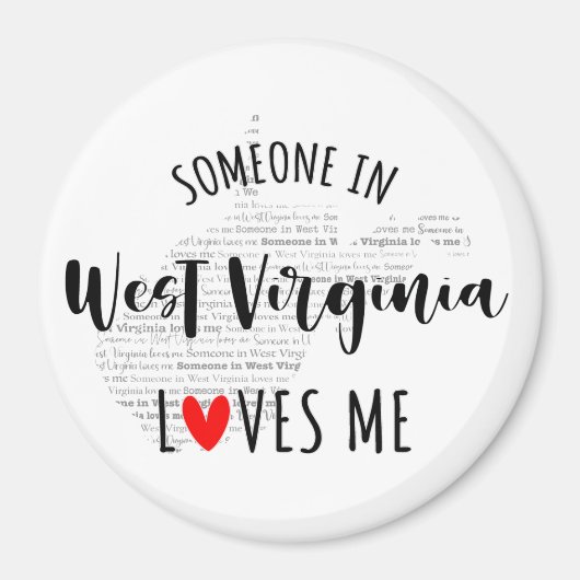 Iemand in West Virginia houdt van me Magnet (Voorkant)