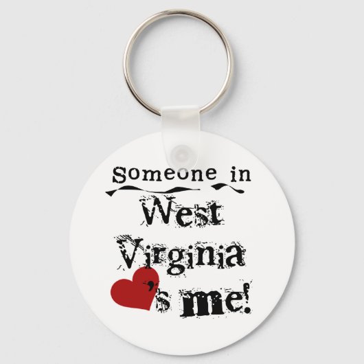 Iemand in West Virginia houdt van me Sleutelhanger (Voorkant)