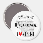 Iemand in Wisconsin houdt van me Magnet (Voorkant / Achterkant)