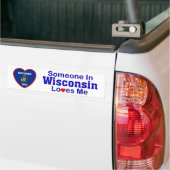 Iemand in Wisconsin houdt van mij Bumpersticker (Op Truck)