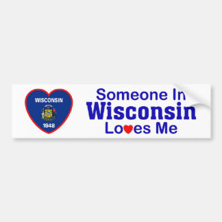 Iemand in Wisconsin houdt van mij Bumpersticker