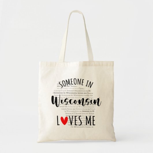 Iemand in Wisconsin houdt van mij Tote Bag (Voorkant)