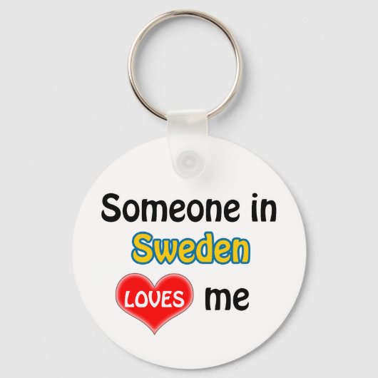 Iemand in Zweden houdt van mij Sleutelhanger (Voorkant)
