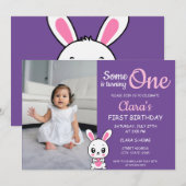 Iemand is het draaien van een Paarse foto 1e verja Kaart (Voorkant / Achterkant)