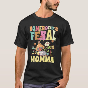 Iemand is wild mamma wild familie opossum mam mus t-shirt