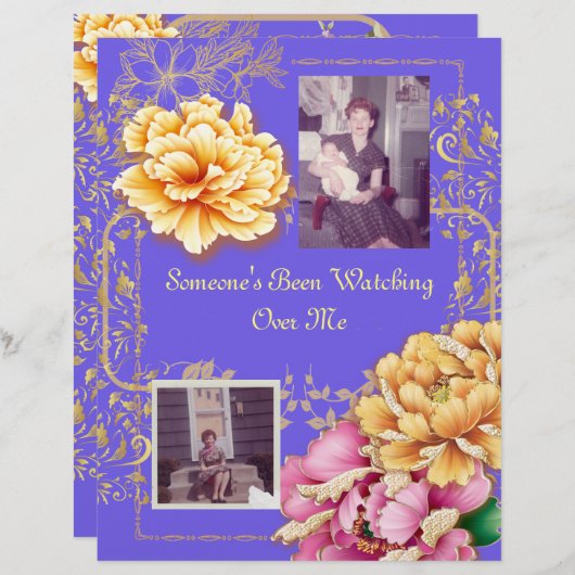 Iemand kijkt naar mijn gedicht. (Voorkant / Achterkant)