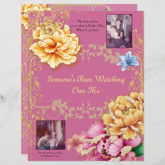 Iemand kijkt over mij gepersonaliseerd papier (Voorkant / Achterkant)