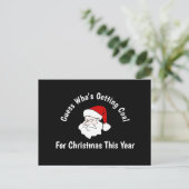 Iemand krijgt geld voor kerstBriefkaart Briefkaart (Staand voorkant)