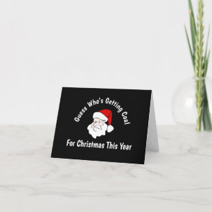 Iemand krijgt kerstgeschenk van kolen Groet Kaart