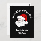 Iemand krijgt steenkool voor Kerstmis Black Briefkaart (Voorkant / Achterkant)