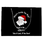 Iemand krijgt steenkool voor Kerstmis Black Groot Cadeauzakje (Achterkant)