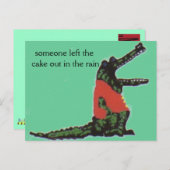 iemand liet de taart achter in de regen briefkaart (Voorkant / Achterkant)