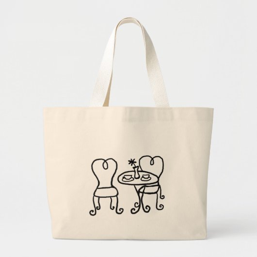 iemand lunchen? grote tote bag (Voorkant)