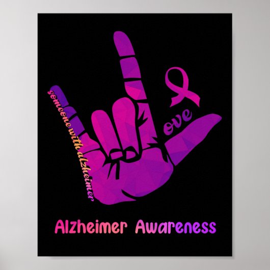 Iemand met Alzheimer Liefde Alzheimer Bewustzijn S Poster (Voorkant)