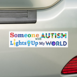 Iemand met AUTISM verlicht mijn wereld Bumpersticker