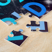 Iemand met AUTISM verlicht mijn wereld Legpuzzel (Zijkant)