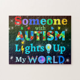 Iemand met AUTISM verlicht mijn wereld Legpuzzel