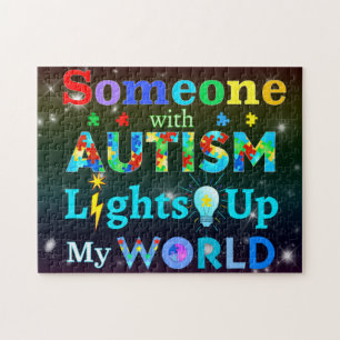 Iemand met AUTISM verlicht mijn wereld Legpuzzel