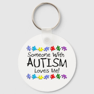 Iemand met autisme houdt van mij sleutelhanger