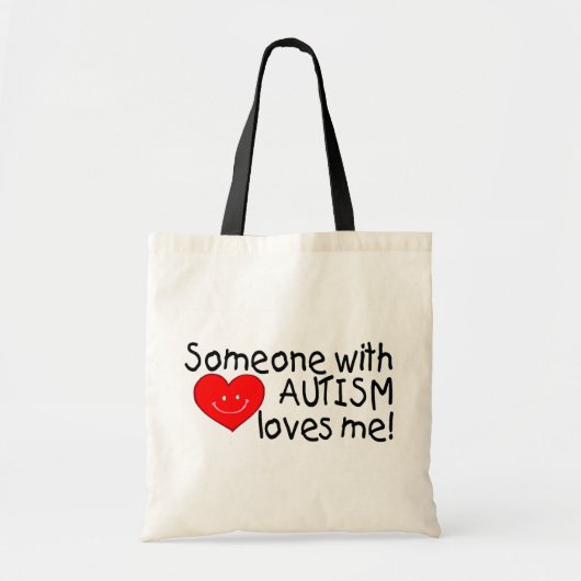Iemand met autisme houdt van mij tote bag (Voorkant)