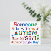 Iemand met AUTISme maakt me klein Briefkaart (Staand voorkant)