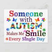 Iemand met AUTISme maakt me klein Briefkaart (Voorkant)