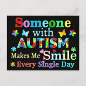 Iemand met AUTISme maakt me klein Briefkaart (Voorkant)