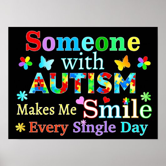 Iemand met AUTISme maakt me klein Poster (Voorkant)