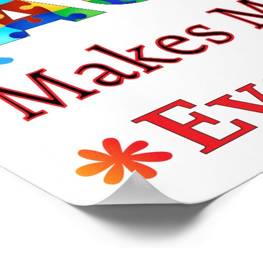 Iemand met AUTISme maakt me klein Poster (Hoek)