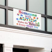 Iemand met AUTISme maakt me klein Spandoek (Buitenkant Gebouw)