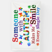 Iemand met AUTISme maakt me klein Spandoek (Verticaal)