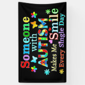 Iemand met AUTISme maakt me klein Spandoek (Verticaal)