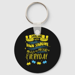 Iemand met downsyndroom maakt me elke dag trots sleutelhanger