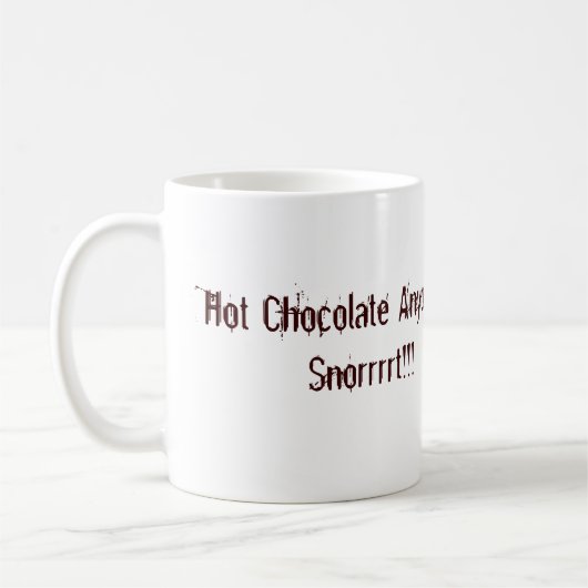 Iemand met een warme chocolade? Mok (Links)