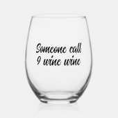 Iemand noemt 9 wijn grappig wijnglas zonder voet (Voorkant)