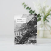 Iemand noemt Tech Support Train Wreck Briefkaart (Staand voorkant)