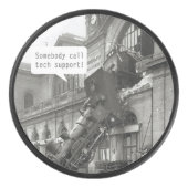Iemand noemt Tech Support Train Wreck Hockey Puck (Voorkant)