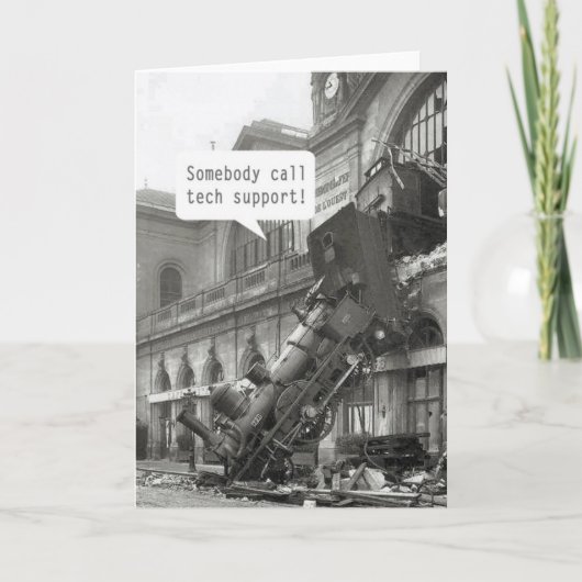 Iemand noemt Tech Support Train Wreck Kaart (Voorkant)
