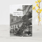 Iemand noemt Tech Support Train Wreck Kaart (Gele Bloem)