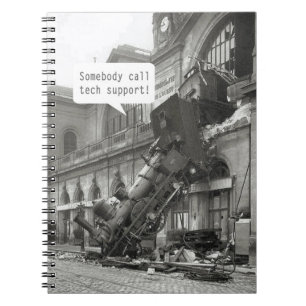 Iemand noemt Tech Support Train Wreck Notitieboek