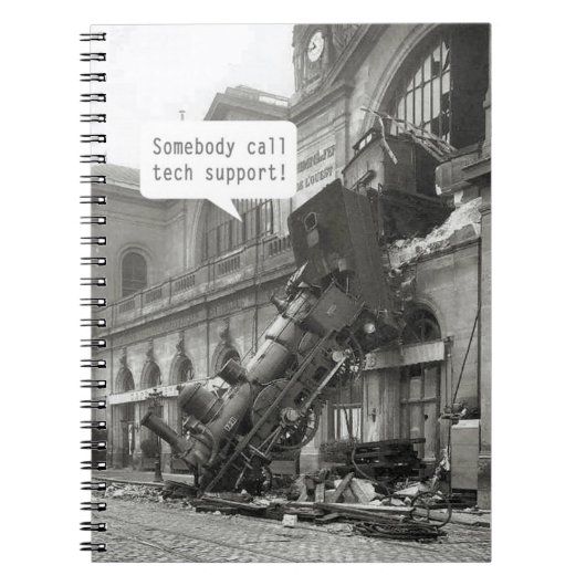 Iemand noemt Tech Support Train Wreck Notitieboek (Voorkant)