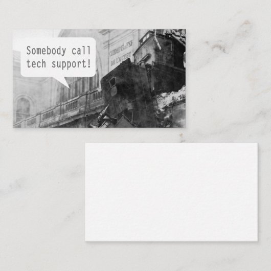 Iemand noemt Tech Support Train Wreck Visitekaartje (Voorkant / Achterkant)