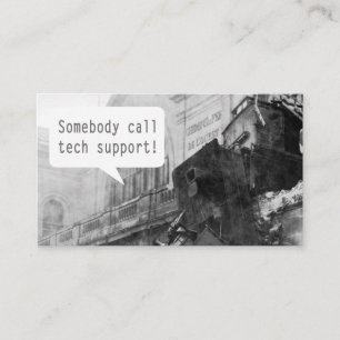 Iemand noemt Tech Support Train Wreck Visitekaartje