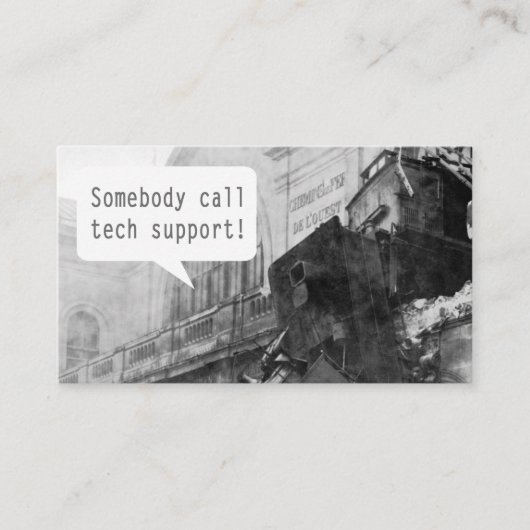 Iemand noemt Tech Support Train Wreck Visitekaartje (Voorkant)