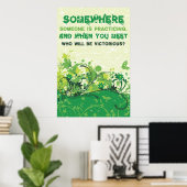 Iemand oefent ergens iets uit poster (Thuiskantoor)